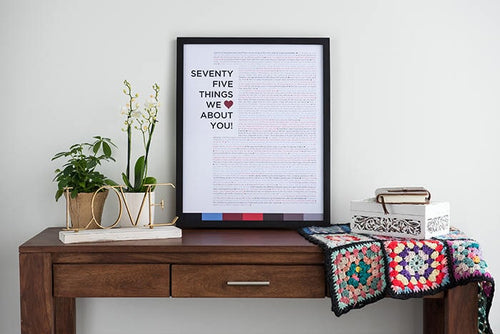 75 Things We Love About You - DIGITAL made-to-order Print
